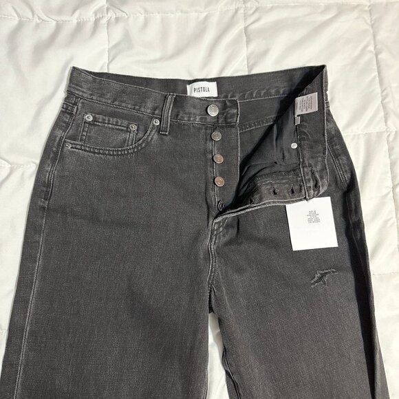 Pistola | Cassie Super High Rise Straight in Night Shade Distressed - Picture 4 of 9